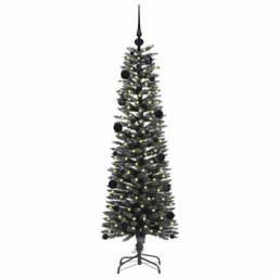Berkfield Home Artificial Christmas Tree with 150 LEDs Green 43 x 43 x 150 cm - thumbnail 3