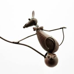 "Minster 51"" Cat & Mouse Garden Weathervanes Spinner - L80 x W80 x H130 cm in Brown" - thumbnail 3