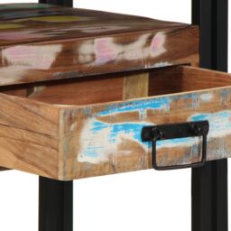 Berkfield Home End Tables Multicolour 90x33x75 cm Solid Reclaimed Wood&Metal in Brown - Size: 90 x 33 x 75 cm - thumbnail 9