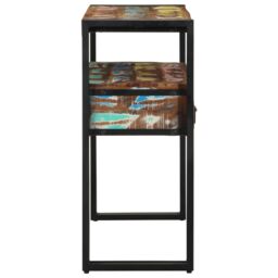 Berkfield Home End Tables Multicolour 90x33x75 cm Solid Reclaimed Wood&Metal in Brown - Size: 90 x 33 x 75 cm - thumbnail 6