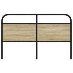 Berkfield Home Headboard Sonoma Oak 160 cm Steel & Engineered Wood in Brown - thumbnail 3