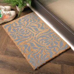 Artsy Mats Grey Flower Swirls Pattern Doormat - Size: 40 cm x 60 cm - thumbnail 3