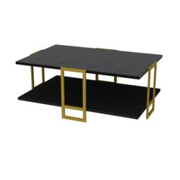 Decorotika Polka Marble Effect Coffee Table in Black - thumbnail 4