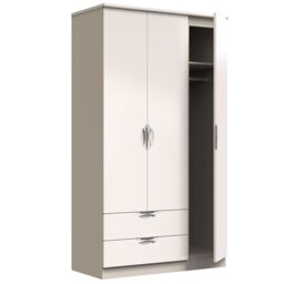Ready Assembled 2 U Holborn Triple Wardrobe with 2 Drawers (Ready Assembled) in Taupe - thumbnail 6
