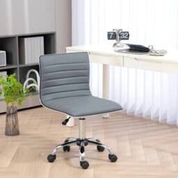 EONLION Mid-Back Adjustable Office Chair in Grey - Size: 100 cm