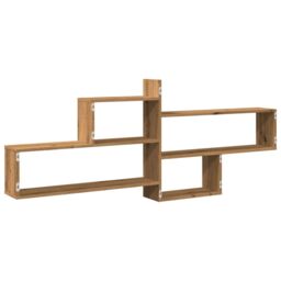 Berkfield Home Wall Shelf Artisian Oak 167.5x18x68 cm Engineered Wood in Brown - thumbnail 6