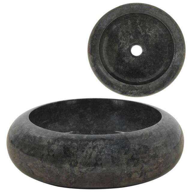 Berkfield Home Sink 40x12 cm Marble Black - image 1