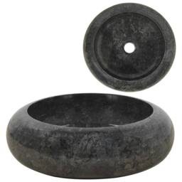 Berkfield Home Sink 40x12 cm Marble Black - thumbnail 1