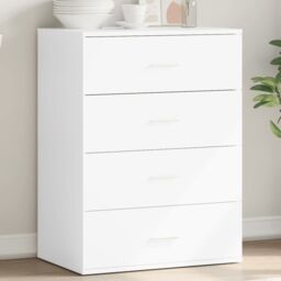 Berkfield Home Sideboard White 60x39x80 cm Engineered Wood - Size: 60 x 39 x 80 cm - thumbnail 1