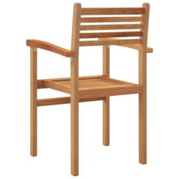 Berkfield Home Garden Stacking Chairs 4 pcs Brown 55.5 x 55.5 x 90 cm - thumbnail 7