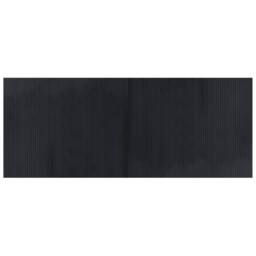 Berkfield Home Rug Rectangular Black 80x200 cm Bamboo - Size: Medium