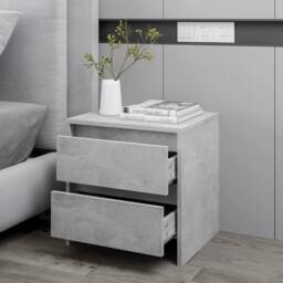 Berkfield Home Bedside Cabinet Concrete Grey 45x34.5x44.5 cm Engineered Wood - thumbnail 7
