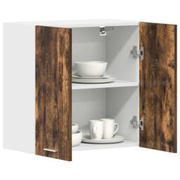 Berkfield Home Hanging Cabinet Smoked Oak Engineered Wood in Brown - thumbnail 4