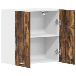 Berkfield Home Hanging Cabinet Smoked Oak Engineered Wood in Brown - thumbnail 5