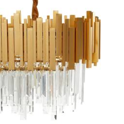 Wyld and Coco Gold Aluminium Chandelier with Glass Crystals - thumbnail 4