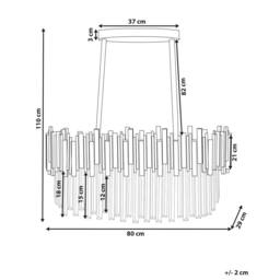 Wyld and Coco Gold Aluminium Chandelier with Glass Crystals - thumbnail 3