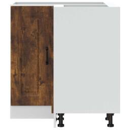 Berkfield Home Kitchen Corner Base Cabinet Kalmar Smoked Oak Engineered Wood in Brown - thumbnail 4