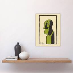 "Artery8 Alfred Frueh John Drew Actor Caricature Portrait Wall Art Print in Beige - Size: W12"" x H16""" - thumbnail 4