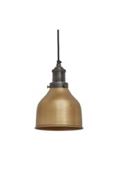 Industville Brooklyn Cone Pendant, 7 Inch, Brass, Pewter Holder in Bronze - thumbnail 2