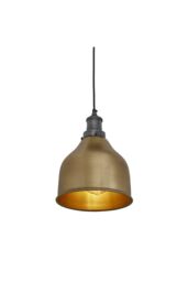 Industville Brooklyn Cone Pendant, 7 Inch, Brass, Pewter Holder in Bronze - thumbnail 3