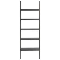 Berkfield Home 5-Tier Leaning Shelf Black 64x34x185.5 cm - thumbnail 3