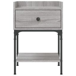 Berkfield Home Bedside Table Grey Sonoma 40.5x31x60 cm Engineered Wood - thumbnail 5