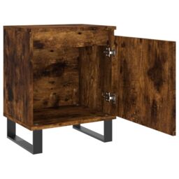 Berkfield Home Bedside Cabinets 2 pcs Smoked Oak 40x30x50 cm Engineered Wood in Brown - Size: 40 x 30 x 50 cm - thumbnail 6
