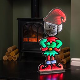 Samuel Alexander 60cm Infinity Elf in Red Boots on Metal Base with Green & Red LEDs - thumbnail 4