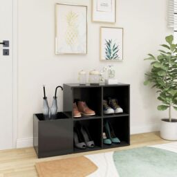 Berkfield Home Hall Shoe Cabinet Grey 105x35.5x70 cm Engineered Wood - thumbnail 3