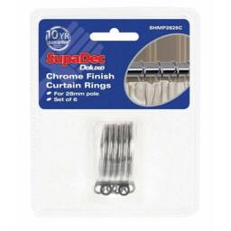 Woodside Curtain Rings (Pack of 6) in Silver - thumbnail 2