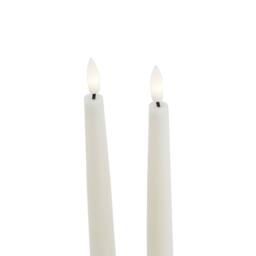 Love Lace S/2 Taupe LED Wax Dinner Candles - thumbnail 2