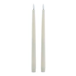 Love Lace S/2 Taupe LED Wax Dinner Candles - thumbnail 1
