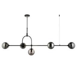 Netlighting Trieste Bar Pendant Ceiling Light Matt Black Smoked Mirror Glass - thumbnail 6