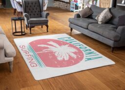 Benjamin Tate Design California Surfing Designer Rug in Natural - Size: Large - thumbnail 2