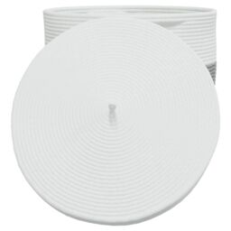Berkfield Home Storage Basket with Lid White & Black √ò40x35 cm Cotton - Size: 40x35 cm - thumbnail 5