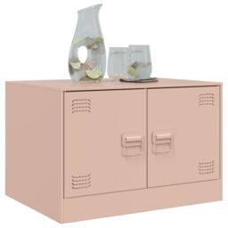 Berkfield Home Coffee Table Pink 67x50x44 cm Steel - Size: 67 x 50 x 44 cm - thumbnail 4