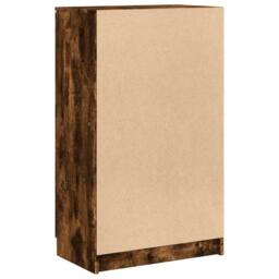 Berkfield Home Shoe Cabinet Smoked Oak 59x35x100 cm Engineered Wood in Brown - Size: 59 x 35 x 100 cm - thumbnail 6