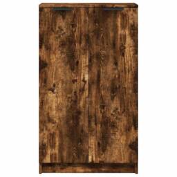Berkfield Home Shoe Cabinet Smoked Oak 59x35x100 cm Engineered Wood in Brown - Size: 59 x 35 x 100 cm - thumbnail 4