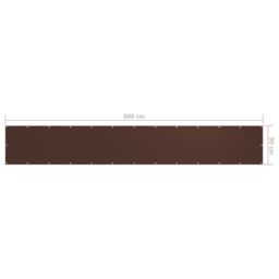 Berkfield Home Balcony Screen Brown 90x600 cm Oxford Fabric - thumbnail 5
