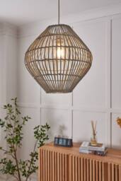 BHS Lighting Bobbin Easy Fit Light Shade, Grey - thumbnail 4