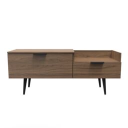 Ready Assembled 2 U Fuji TV Console Unit (Ready Assembled) in Walnut