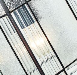 Happy Homewares Clear Glass Tiffany Easy Fit Pendant Shade with Square & Rectangular Panels - thumbnail 2