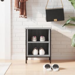 Berkfield Home Shoe Cabinet Grey Sonoma 38x35x50 cm Engineered Wood - Size: 38 x 35 x 50 cm - thumbnail 1