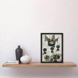 Artery8 Still Life with Three Puppies Paul Gauguin Framed Wall Art Print in White - Size: A4 - thumbnail 4