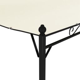 Berkfield Home Gazebo Fabric Cream White in Beige - thumbnail 5