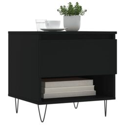 Berkfield Home Coffee Tables 2 pcs Black 50x46x50 cm Engineered Wood - Size: 50 x 46 x 50 cm - thumbnail 3