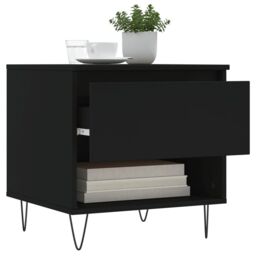 Berkfield Home Coffee Tables 2 pcs Black 50x46x50 cm Engineered Wood - Size: 50 x 46 x 50 cm - thumbnail 4