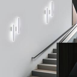 Goeco LED Indoor Wall Light, 32W, Modern 3 Colour Temperature, White Acrylic - thumbnail 4