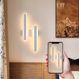 Goeco LED Indoor Wall Light, 32W, Modern 3 Colour Temperature, White Acrylic - thumbnail 2