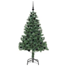 Berkfield Home Christmas Tree with 300 LEDs with Stand Green 180 cm PVC - thumbnail 4
